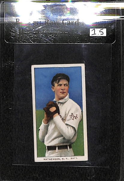 1909-11 T206 Christy Mathewson - Dark Cap - Sweet Caporal Back - BVG 1.5